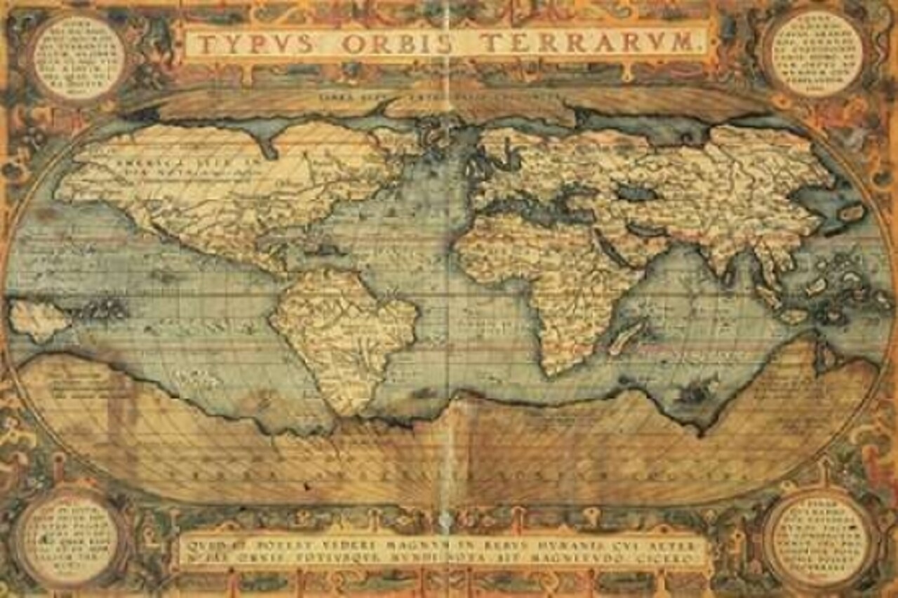 Typus Orbis Terrarum 1587 Poster Print by Abraham Ortelius - Item # VARPDX3MP1630